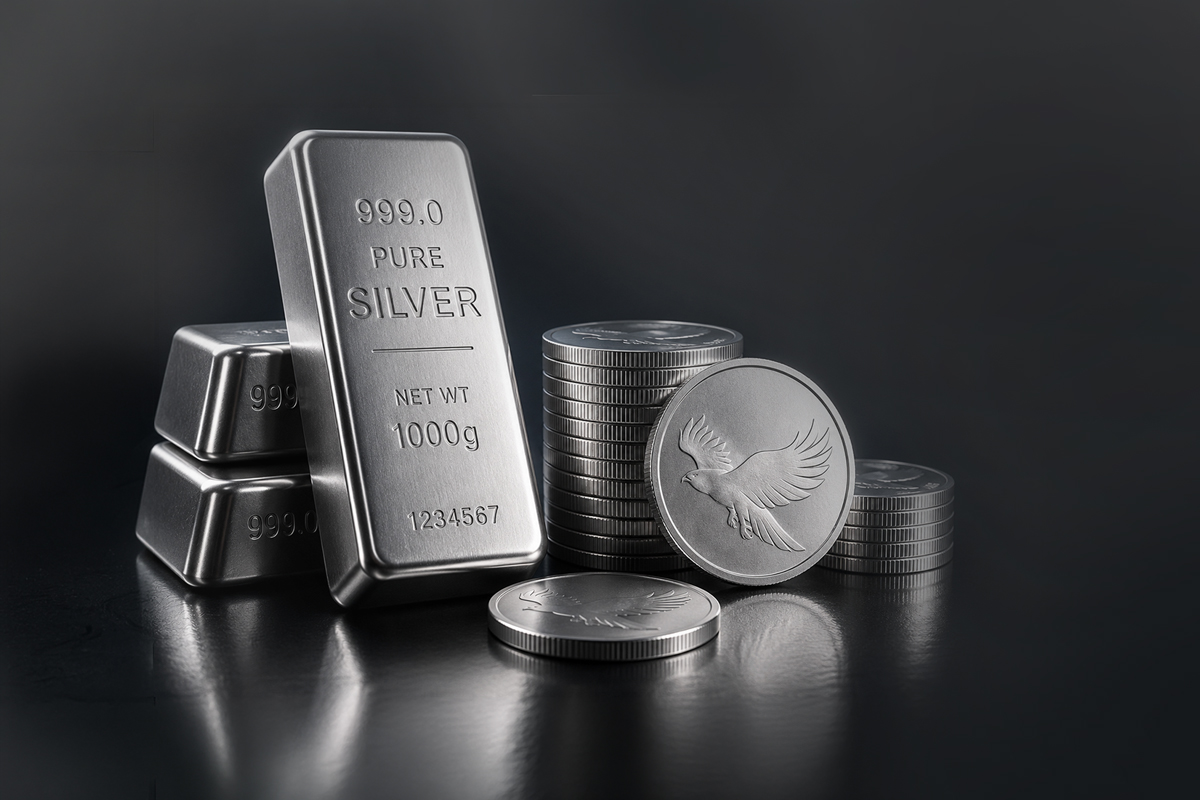 Premium silver bullion bars